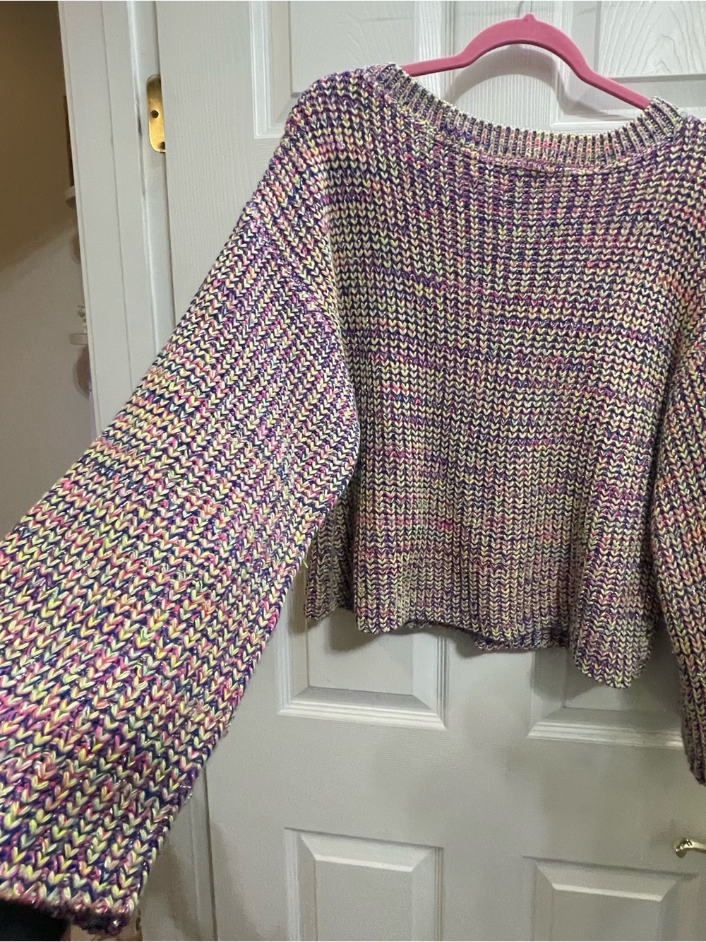 Multicolor Knit Crewneck Sweater - Women - Picture 2 of 5